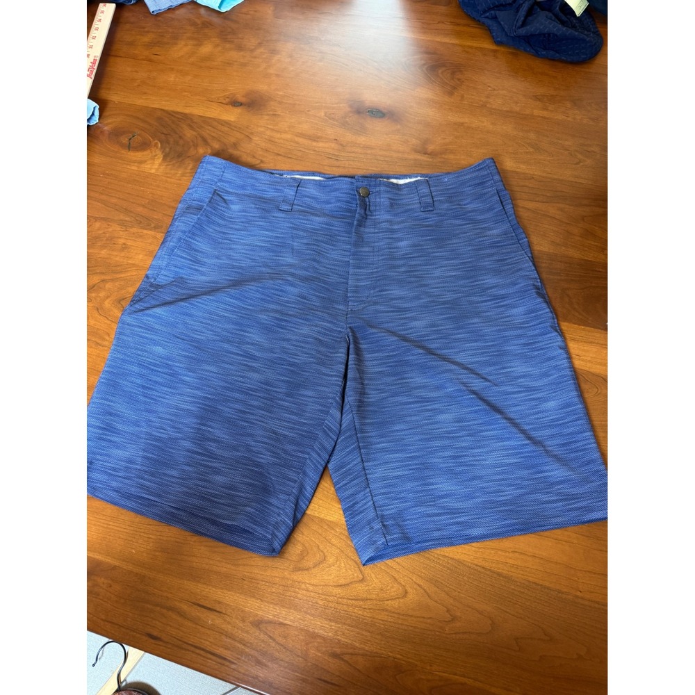 Callaway Mens Blue Heather Chevron Golf Shorts Size 34 Stretch Performance